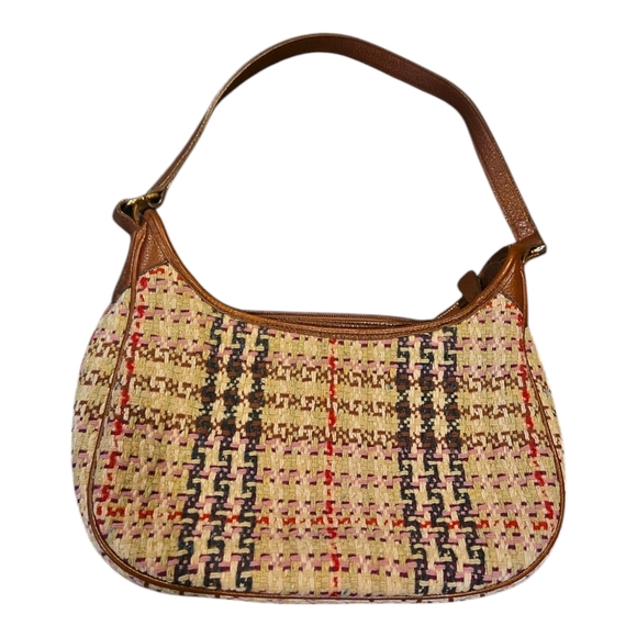 Vintage Y2K, Burberry Cream and Brown Crescent Shoulder Bag...